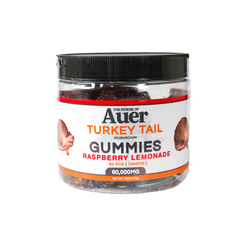 Turkey Tail (Trametes versicolor) Mushroom Raspberry Lemonade Vegan Gummy