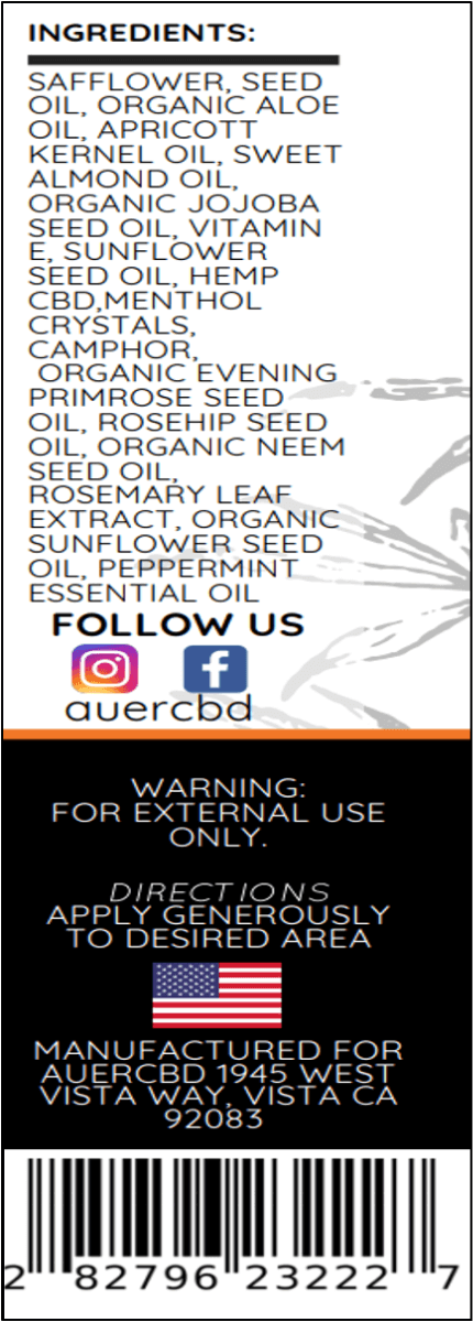 CBD Massage Oil - 1000mg
