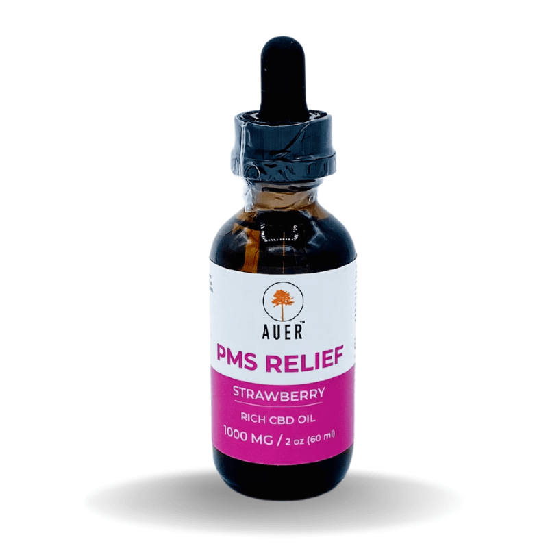 CBD PMS Relief | Strawberry-Flavored CBD Oil to Help with Pre-Menstrual Symptoms - 1000mg
